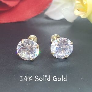 4.00 CTW 14K Solid Gold CZ's High Quality NEW!!!!